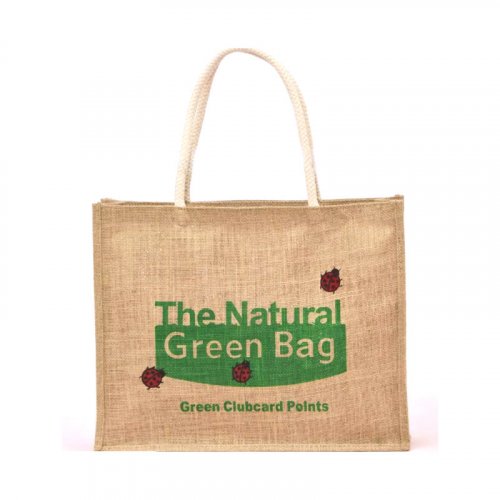 Jute bag with silk screen printing