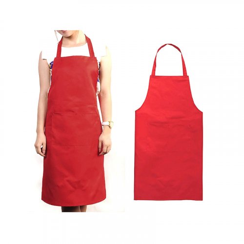 Red color polyester apron