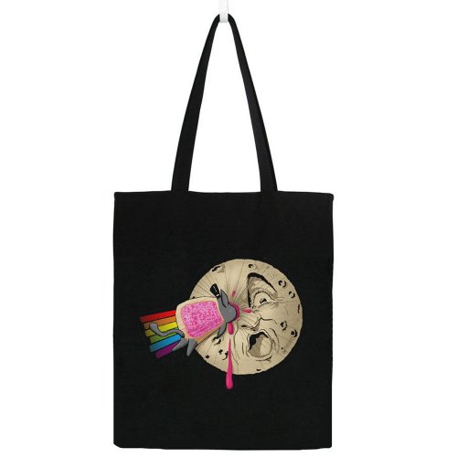 Recyclable natural color 100% reusable cotton Bag with heat transfer printing