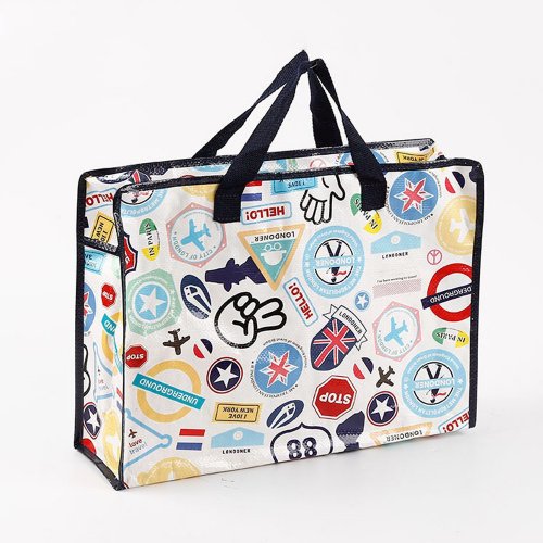 Recycle PP woven bag with zipper