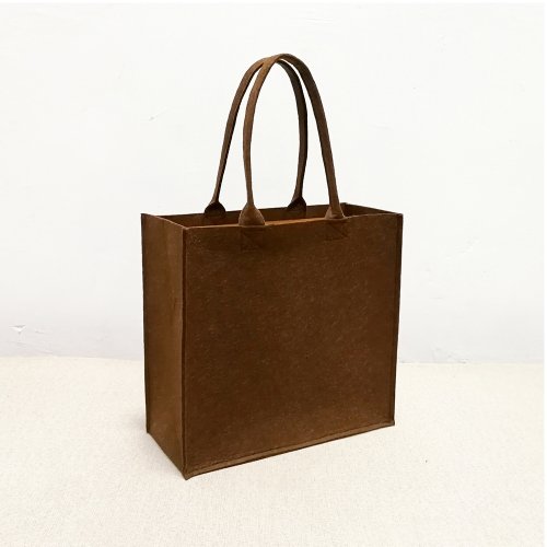 GOTS oekotex 100 Recycle Light Grey Laser Engraving High Quality File Pocket Felt Bag with Customers Logo