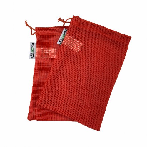 String closing cotton net mesh storage pouch