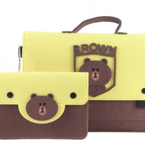 ISO BSCI factory eco-friendly degradable briefcase lightweight protective felt laptop bag