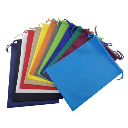 Double drawstring PP non woven pouch
