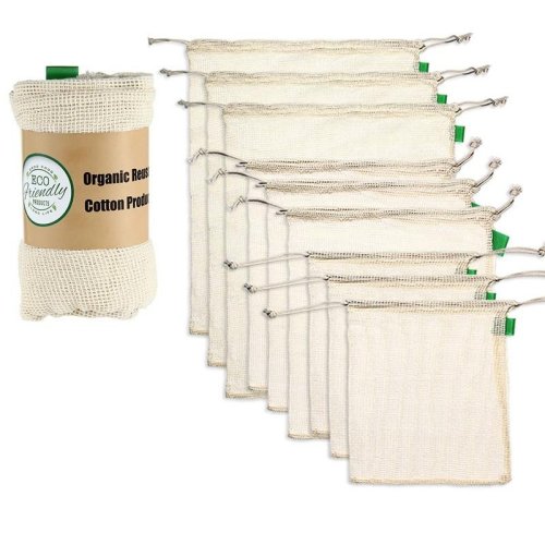 Kraft paper packing cotton mesh bag for amazon