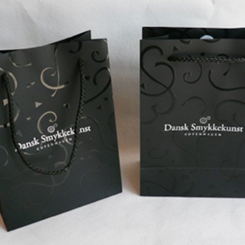 Black matte PVC handle bag for amazon