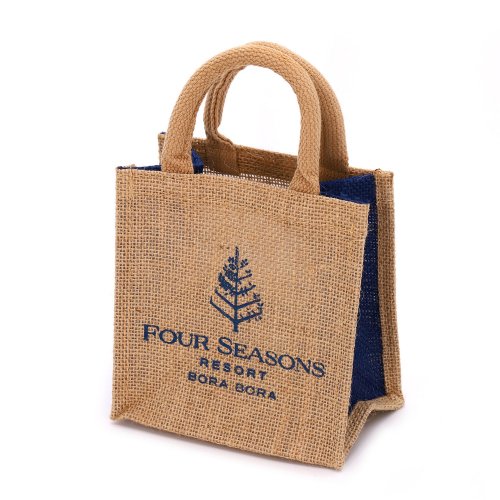 Small jute raffia handle bag