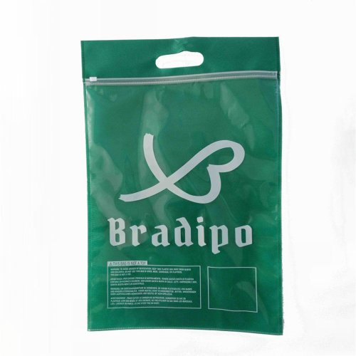 PVC and non woven zipper bag