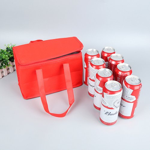silk printed non woven cooler bag for 6/8/12/24 cans