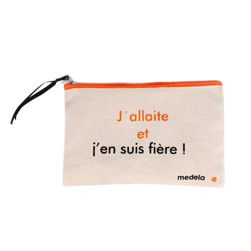 Cotton zipper pouch bag