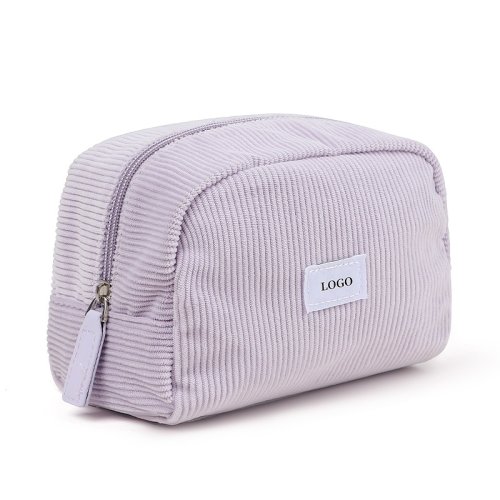 Corduroy cosmetic bag