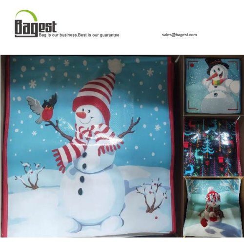 woven shopping bag for Christmas, available design. Plate cost free of charge !