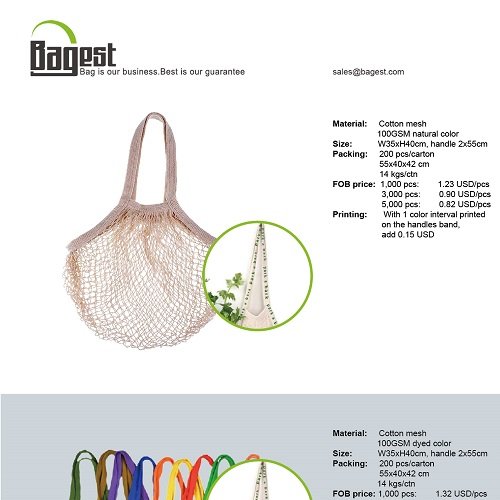 cotton mesh bag price