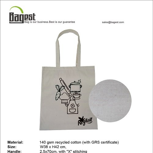 140 gsm GRS recycled cotton bag price