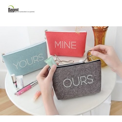 felt pocket zipper bag price