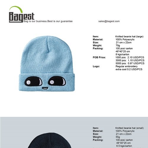 Beanie hat pricelist