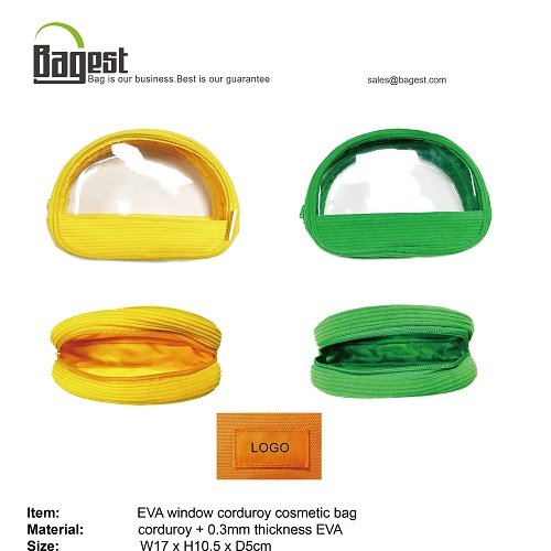 EVA window corduroy cosmetic bag price
