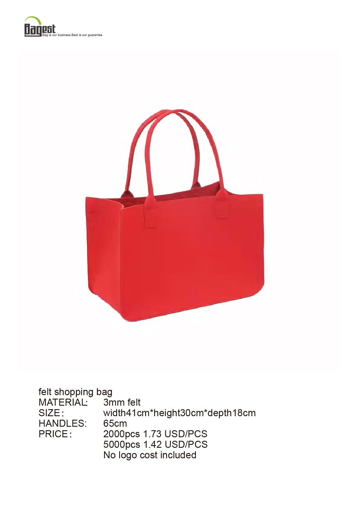 felt shopping bag price